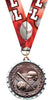 Baseball Diecast Medal with Diamond Cut Border- Bronze [MM2DC-BS-B]