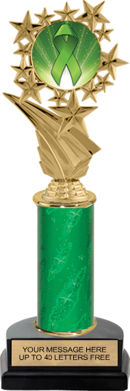 Color Insert Trophy w/ Column on Marble Tone Base [THSi12-C96]