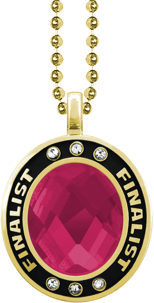 Pink Gem Gold Finalist Charm [CSOV-FNL-STN-PNK-G]