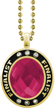 Pink Gem Gold Finalist Charm [CSOV-FNL-STN-PNK-G]
