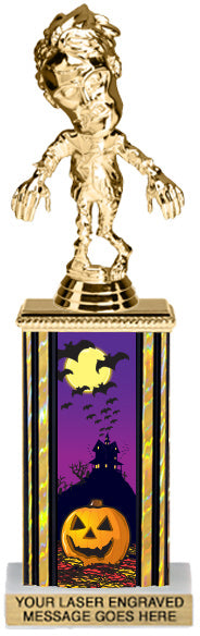 Halloween Haunted House Rectangle Column Trophy [TSQ10STK-HH]