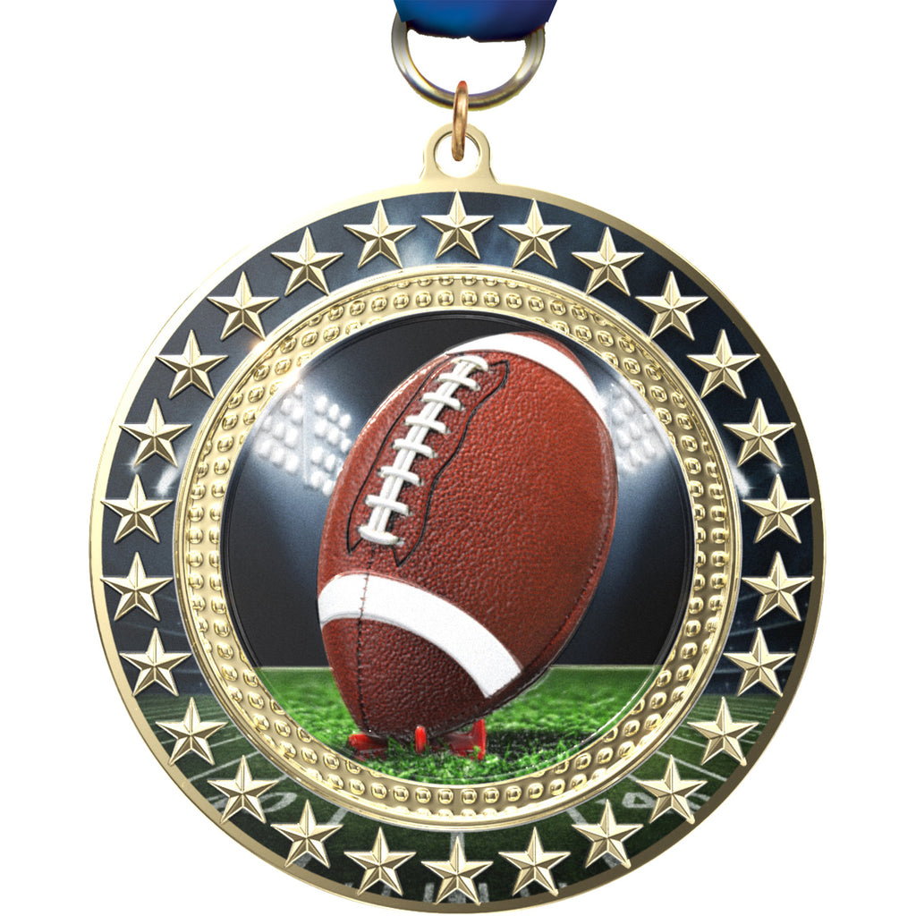 3" Football Radiant Star Medal [MSRSB3-FB]
