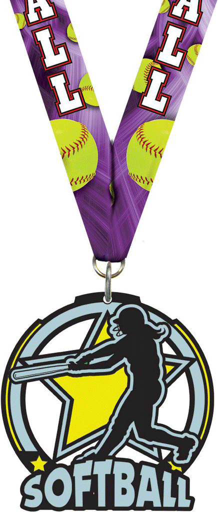 2.5" Softball Glow Medal [MGLW2-SB]