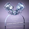 1 inchThick Double Piston Acrylic Award - 9 inch [A1DBPST99-Q]
