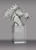Horses Head Crystal Award [CFHSB-9-X]
