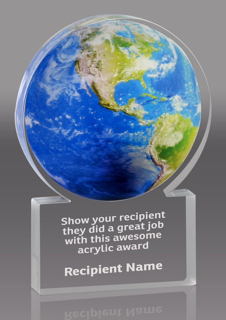 Acrylic Full Color Globe Award - 5 inch [ATGLB-5-Q]