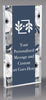 Custom 1 inch Thick Vertical Clear Acrylic Block [ACB612V-FC]