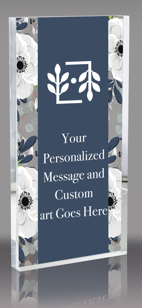 Custom 1 inch Thick Vertical Clear Acrylic Block [ACB612V-FC]