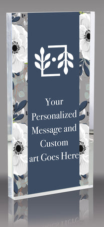 Custom 1 inch Thick Vertical Clear Acrylic Block [ACB612V-FC]