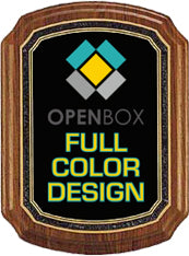 Custom American Walnut Plaque with Florentine Border 8"x10.5" [TDP3161-FC]