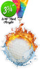 Fire & Water Golf Colorix-M Acrylic Medal [MACR375-FW-GL-Q]