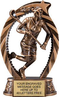 Lacrosse Female Star Flame Resin Trophy [RSF7-LCF]