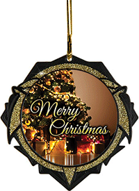 2.75" Tribal Insert Ornament with Flat Black Finish MFBDMN-ORN