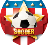 Soccer Stars & Stripes Shield Insert [SH-2570]