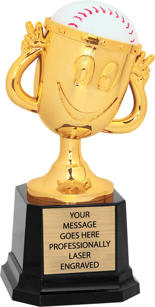 Baseball Happy Cup Trophy - 6"  [THC01-BS]