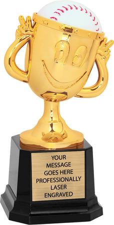 Baseball Happy Cup Trophy - 6"  [THC01-BS]