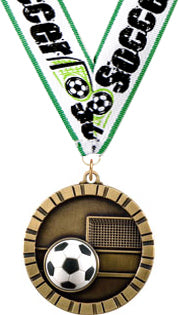 Soccer 3D Rubber Graphic Medal [MRFC2-SC]